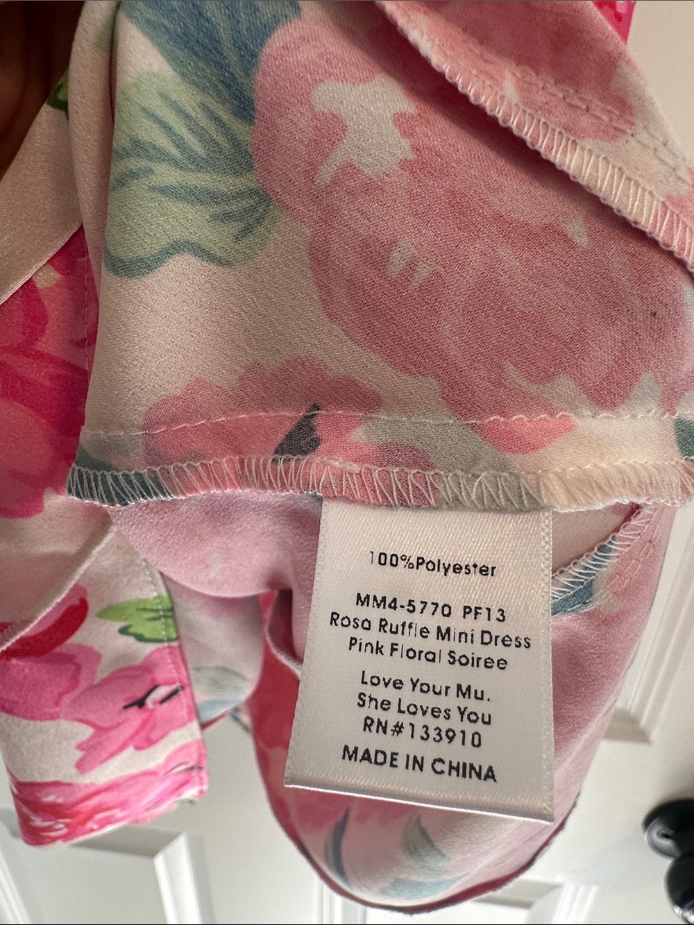 NWT Show Me Your MuMu Rosa Ruffle Mini Dress in Pink Floral size S - Picture 9 of 13